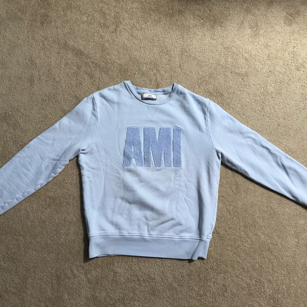 Ami (Alexandre Mattiussi) Powder Blue Crewneck Sweater